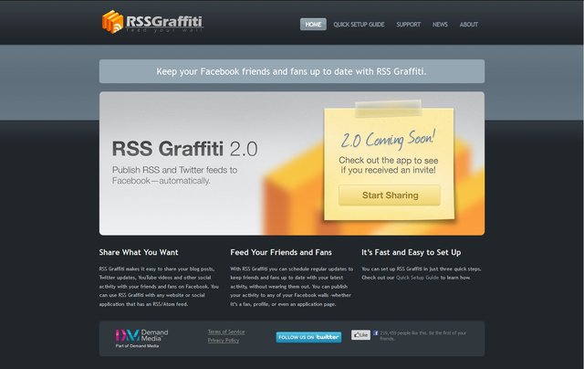 Krok 2 - Przejście na stronę RSS Graffiti